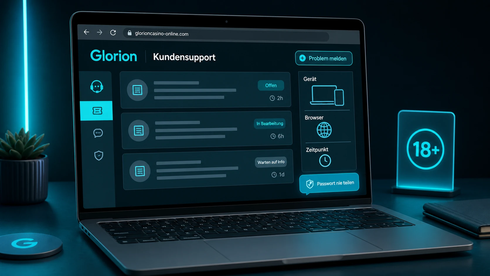 Hilfe durch den Kundensupport