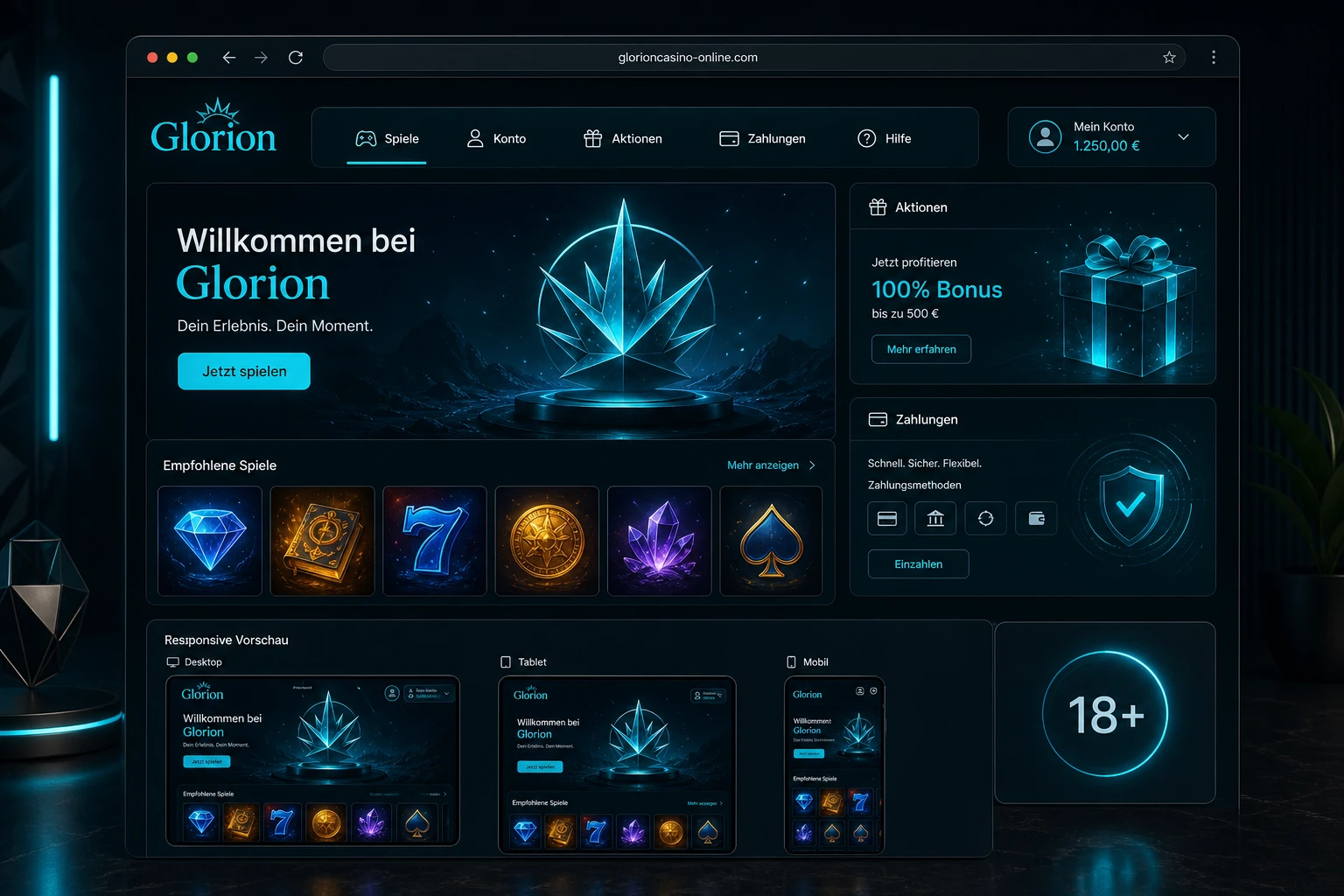 Überblick über das Glorion Casino Online