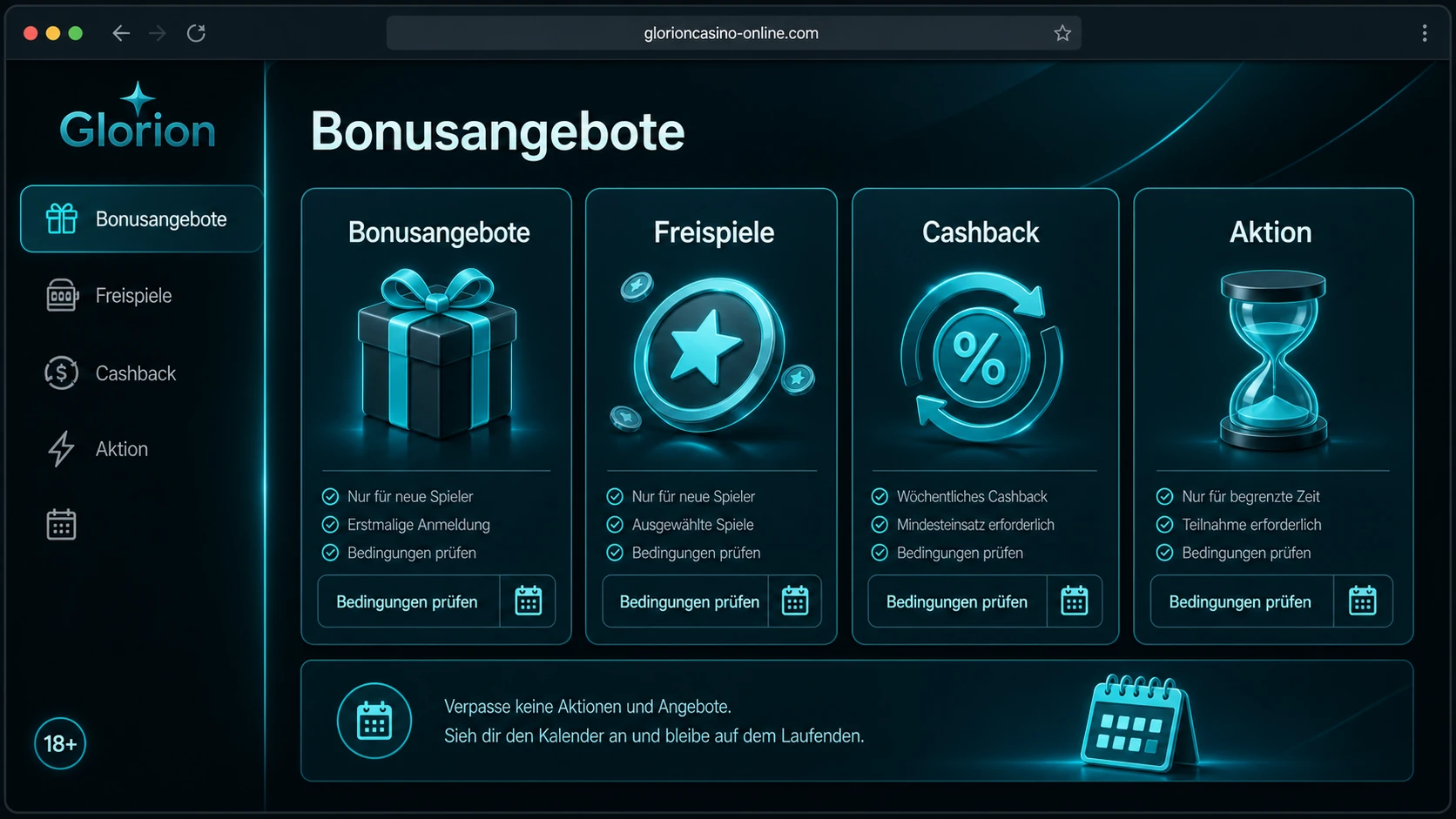 Bonusangebote und Aktionen